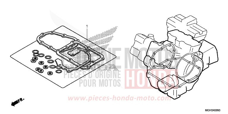 TROUSSE DE JOINT B de VFR1200X "Crosstourer" DCT DEGITAL SILVER METALLIC (NHA30) 2012